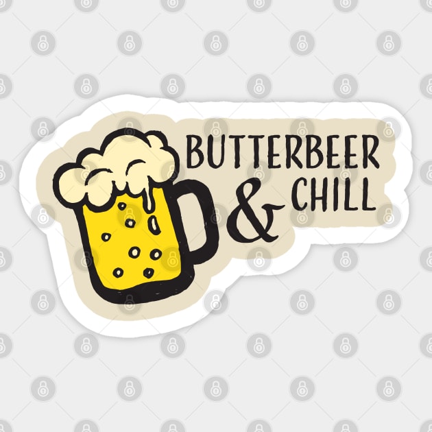 Butterbeer & Chill Sticker by Go Mouse Scouts